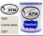 Preview: Opel, Creme weiss, 235V: 1L Lackdose, von ATW Autoteile West.